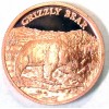 1 oz. .999 Fine Copper Medallion- Wildlife Series- Grizzly Bear